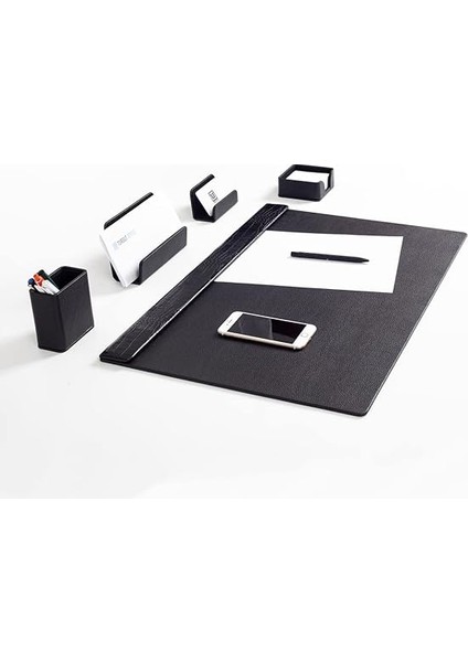 Office Loft Deri Sümen Takımı Siyah 5 Parça Yatay Coroco Detaylı modelleri