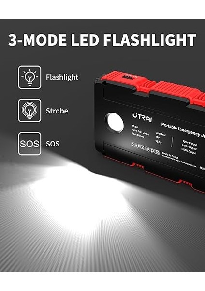 Jstar Mini 13000MAH 1000A Jump Starter Taşınabilir Akü Takviye Cihazı ( Powerbank + LED Lamba) fiyatları