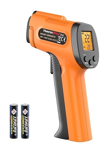 TP30 Yüksek Hassasiyetli Profesyonel Kızılötesi Termometre, -50°c Ila 550°C (-58°f Ila 1022°F) Ayarlanabilir Emisiviteli Dijital Lazer Termometre (Vücut Kullanımı Için Değildir)