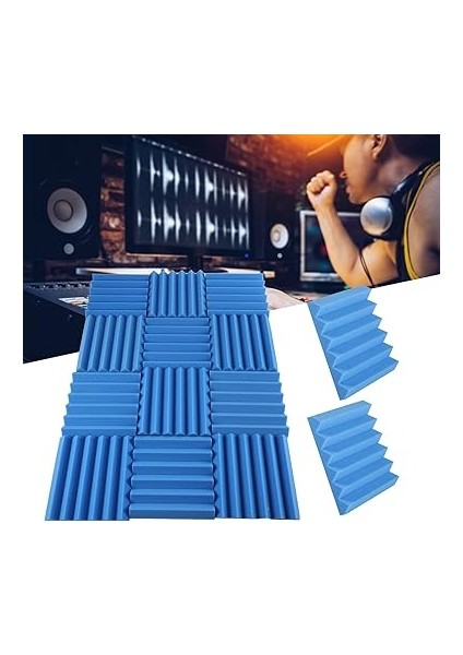 Adet Akustik Köpük Panel, Ses Geçirmez 6 Kamalı Fayans Duvar Seti, Yanmaz, 30X30X5CM, Ses Kalitesi, Dekorasyon, Stüdyoda Kullanım, Home Ofis modelleri