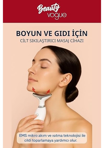Yüz Sıkılaştırıcı Kırışıklık Giderme Aleti, Çift Çene Azaltıcı Titreşim Masajı Kırışıklıklar Görünüm Giderme ve Yüz Için Cilt Sıkılaştırma, Boyun fırsatları