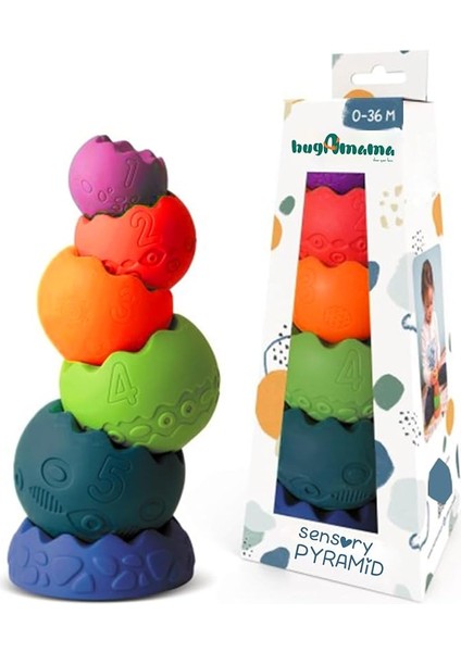 Sensory Yumuşak Piramit: Duyusal Denge Oyuncağı | Üst Üste Dizme Oyunu | Alfabe Rakamlar ve Renkleri Öğretir | Bebek Denge Dizme Istifleme Oyuncak | Montessori Tipi | Motor Becerileri ve Zihinsel