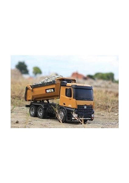 1573 1/14 Yüksek Kalite Rc Model Damperli Kamyon Uzaktan Kumandalı Metal Iş Makinesi -10KG Yükleme Kapasiteli -2.4g Full Fonksiyon Sesli&amp;ışıklı fiyatları