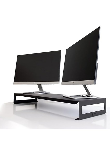 Dual Monitör Standı – Ikili Monitör Standı – Monitör Yükseltici – Metal – Siyah – SMS4BL