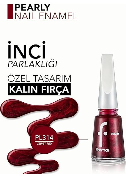 Oje - Pearly Nail Enamel PL314 Velvet Red New 34000080-PL314 One Size fırsatları