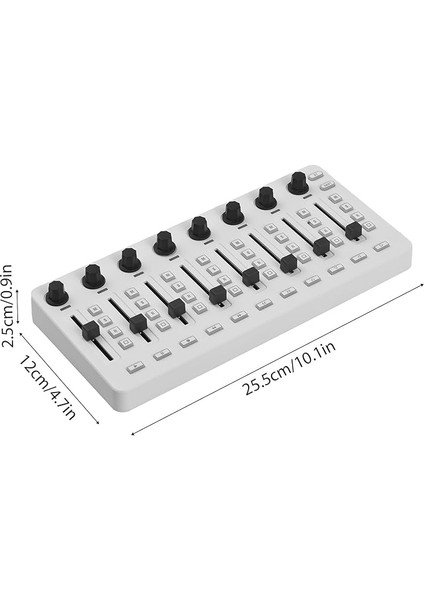 Kontrol Cihazı 43 Düğmeli 8 Düğmeli 8 Basmalı Düğmeli Mıdı Miks Konsolu Bt Bağlantısı Pil/tip-C Güç Kaynağı USB Mıdı Kontrol Cihazı Çoğu Elektroakustik Enstrüman Için Mikser fiyatları