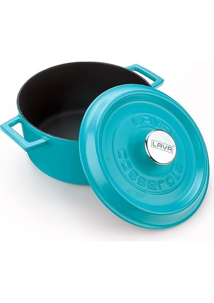 Metal Spring Serisi - Döküm Tencere, Yuvarlak, 24 Cm, Mat Emaye, Parlak Siyah Taban, Kırmızı modelleri