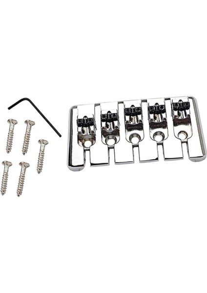 5 Telli Bas Gitar Aksesuarı - Köprü Eyeri ile Sabit Kuyruk Parçası Metal Yapı