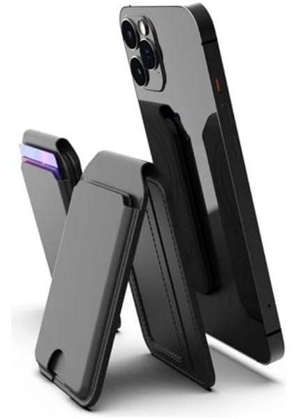 Smart Akıllı Deri Cüzdan Takip Edilebilir Manyetik Kartlık Ekstra Güçlü Mıktanıs ile Tam Kenetlenme ve Sağlam Tutuş iPhone Magsafe Uyumlu X6608 modelleri