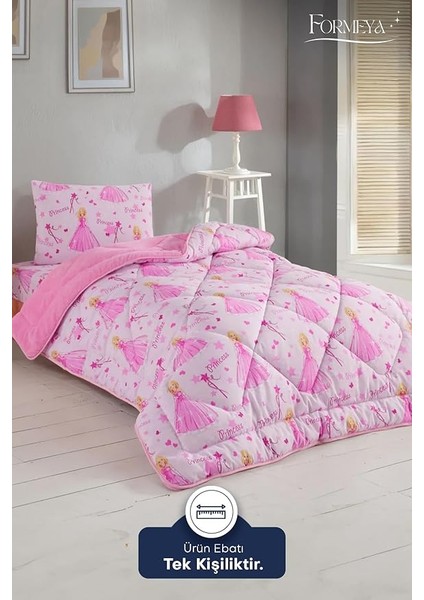 Tek Kişilik Çarşaflı Prenses Desenli Çift Taraflı Wellsoft Uyku Seti(Yorgan+Çarşaf+Yastık Kılıfı) indirimleri