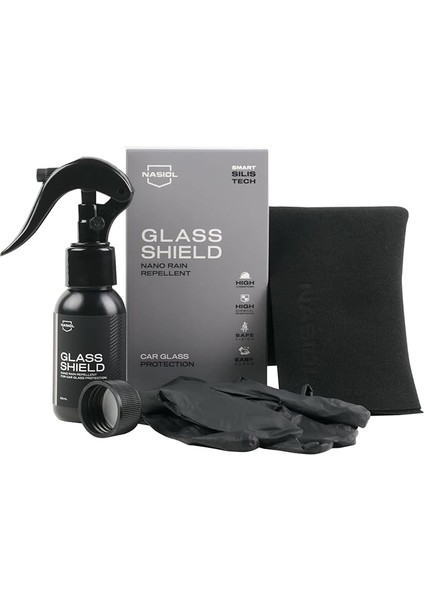 Glasshield Araç Nano Yağmur Kaydırıcı ve Su Itici Sprey-50 Ml-2 Yıl Etkili-Cam Koruma,otomobil,motosiklet Cam,ayna Su Kaydırıcı,yağmur Tutmaz Nano Kaplama
