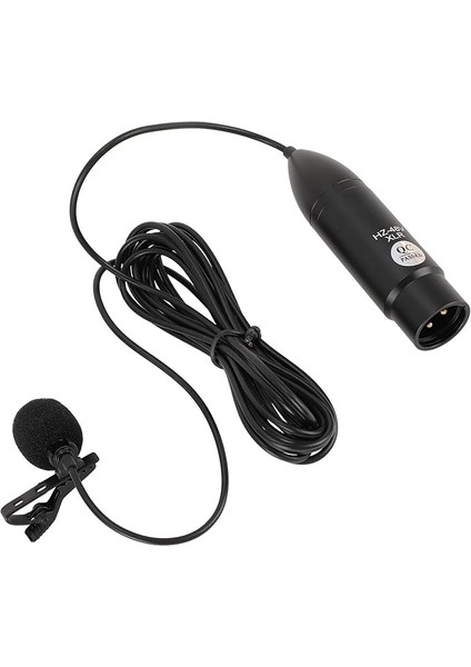 Yaka Mikrofonu, Akıllı Gürültü Azaltma ve Yüksek Çözünürlüklü Mikrofon, Kayıt, Röportajlar, 3 Pın Xlr Arayüzlü Konuşmalar Için Alüminyum Alaşımlı Yaka Mikrofonu, 48V Fantom Güç
