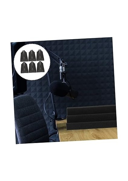 12 Düşük Frekanslı Ses Emici Pamuk Ses Izolasyon Süngeri Izolasyon Malzemeleri Ses Dolgusu Ses Emici Malzemeler Akustik Duvar Karoları Ses Emici Köpükler Ses Emici Panel Black indirimleri