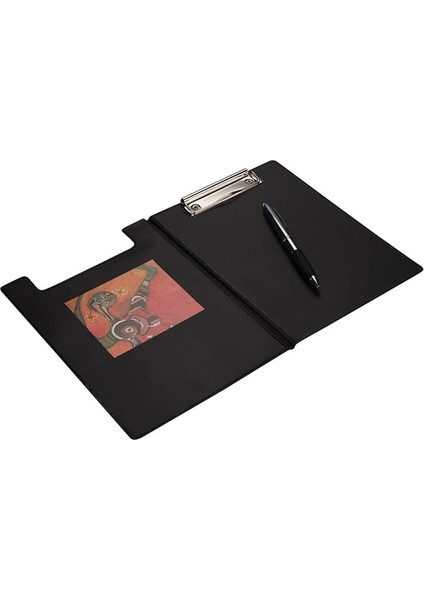 Sekreterlik Kapaklı A5 Pvc 17,5X24 cm Sadece A5 Evraklar Için Uygundur Siyah