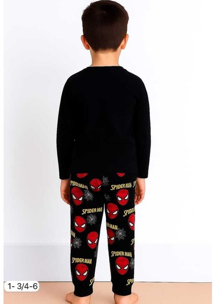 Siyah Örümcek Adam 4-6 Yaş Çocuk Alt Üst Takımı modelleri