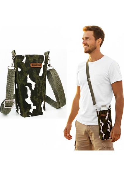 El Yapımı 1 Litrelik Matara ve Termos Kılıfı Kamuflaj