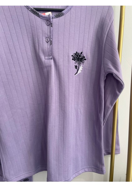 Fitilli Viskon Kışlık Kalın Bayan Pijama Takımı fırsatları