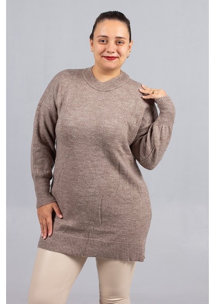 Geniş Kalıp! Yumoş Triko Kazak Büyük Beden Kadın Şıklığı