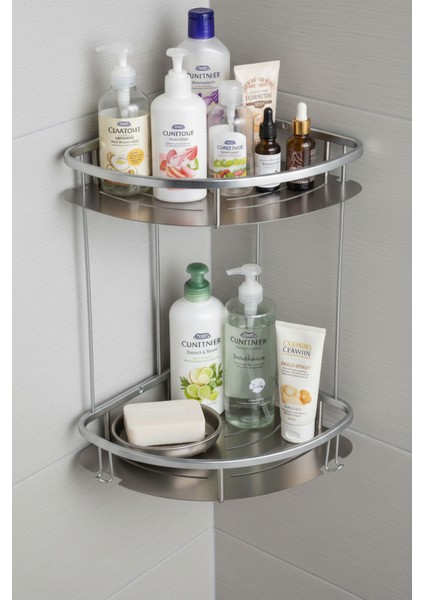 Clk Paslanmaz Çelik 2'li Mat Şampuanlık Banyo Rafı fiyatları