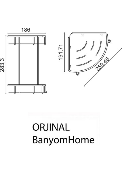 Clk Paslanmaz Çelik 2'li Mat Şampuanlık Banyo Rafı modelleri
