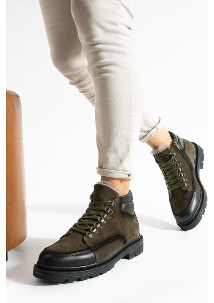 Erkek Haki Hakiki Deri-Süet Bot fiyatları