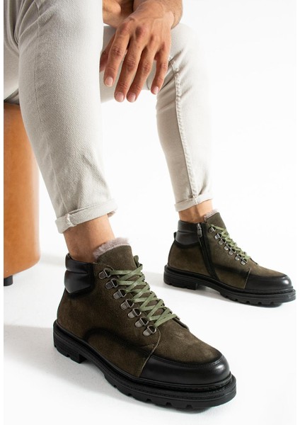 Erkek Haki Hakiki Deri-Süet Bot modelleri