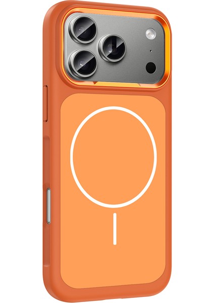Iphone 17 Pro Max Kılıf Sanremo Magsafe Şarj Özellikli Metal Kamera Çerçeveli Silikon