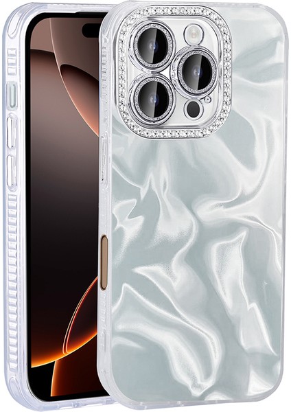 Apple iPhone 16 Pro Max Kılıf Airbagli Parlak Taş Detay Tasarımlı Zore Esila Kapak