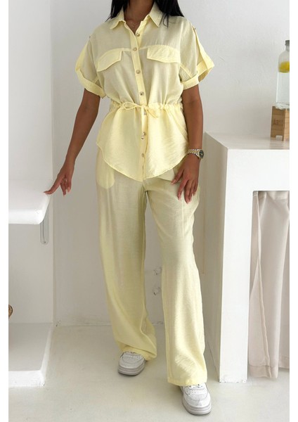 Kadın Bağcıklı Dokuma Tensel Takım – Ferah & Şehirli Stil