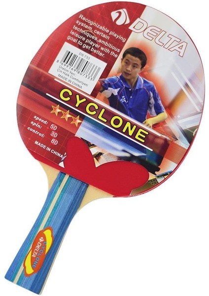 Beyaz Cyclone Masa Tenisi Raketi (Pinpon Raketi) DS733