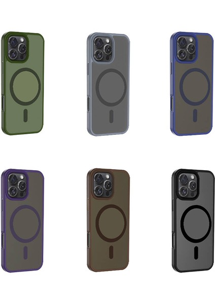 Apple iPhone 16 Pro Kılıf M-Safe Şarj Özellikli Mat Arka Yüzey Zore Sio Kapak modelleri