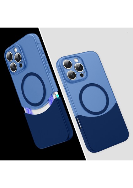 Apple iPhone 16 Pro Kılıf M-Safe Şarj Özellikli Mıknatıslı Zore Duble Kapak