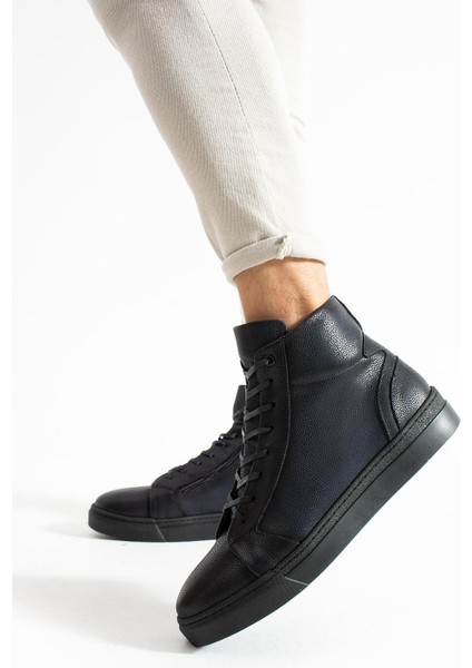 Erkek Lacivert Hakiki Deri Bot modelleri