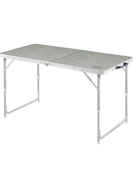 Portatif Kamp Masası, 3 Yükseklik Ayarlı, Katlanır Piknik Masası, Kolay Taşınabilir Alüminyum Masa - 120X60 - Kumaş Desenli