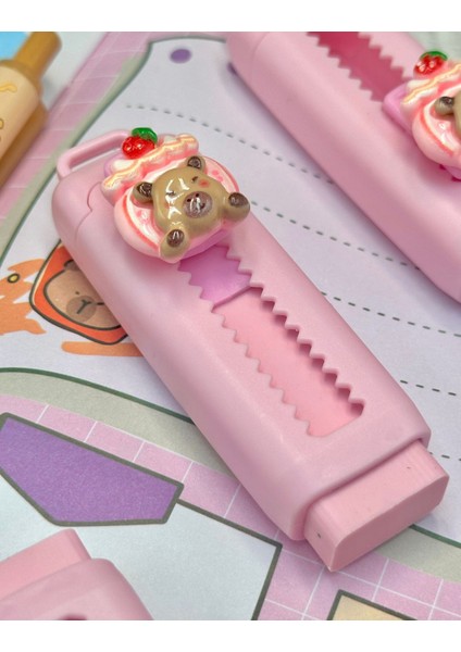 Capybara Cherry Bear Kapsül Tasarımlı Sürgülü Silgi / Kaydırmalı Silgi fiyatları