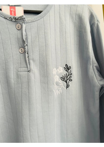 Fitilli Viskon Kışlık Kalın Bayan Pijama Takımı modelleri