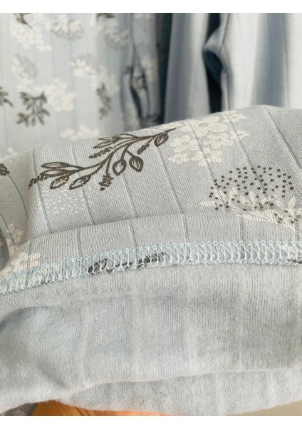 Fitilli Viskon Kışlık Kalın Bayan Pijama Takımı