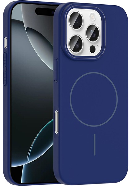 Apple iPhone 16 Pro Max Kılıf M-Safe Şarj Özellikli Zore Ruby Sert Kapak