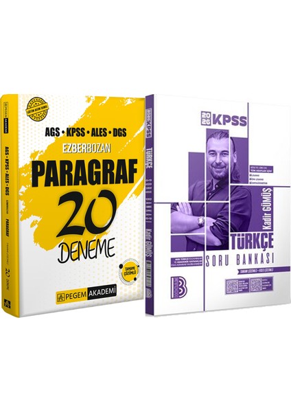 2026 Ags Kpss Ales Dgs Ezberbozan Paragraf 20 Deneme - 2026 Kpss Türkçe Tamamı Çözümlü Soru Bankası