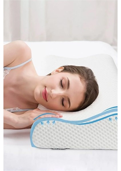 Boyun Destekli Yastık – Rahat Uyku, Boyun Omurga Desteği, Sırtüstü ve Yan Yatış Için Ergonomik Tasarım, Basınç Azaltıcı, Nefes Alabilen Kavisli Yatak Yastığı fiyatları