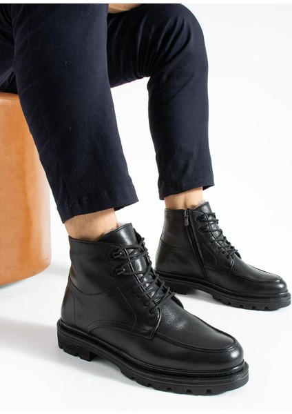 Erkek Siyah Hakiki Deri-Kürklü Bot fiyatları