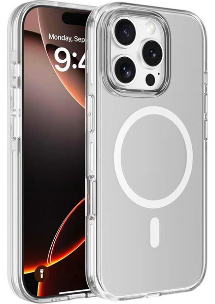 Apple iPhone 16 Pro Kılıf M-Safe Şarj Özellikli Kamera Korumalı Zore Kripto Kapak