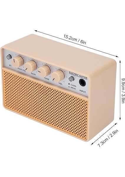 Taşınabilir Elektro Gitar Bas Amplifikatör Şarj Edilebilir Mini Uygulama Amp Temiz Sürücü Kanalları Bt Aux Giriş Kulaklık Çıkışı Kapalı Açık Müzisyenler indirimleri