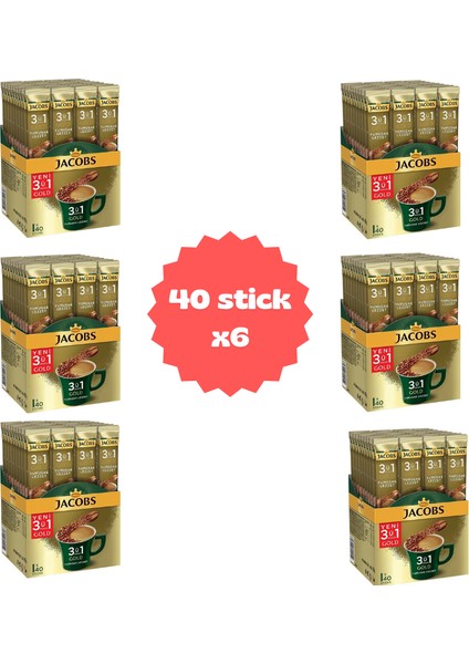 3in1 Yumuşak Lezzet 18GR 40'lı Paket 6 Adet