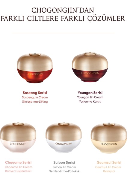 Sıkı Bir Cilt Görünümü İçin Bitkisel İçerikli Yaşlanma Karşıtı Maske CHOGONGJIN Sosaeng Jin Mask