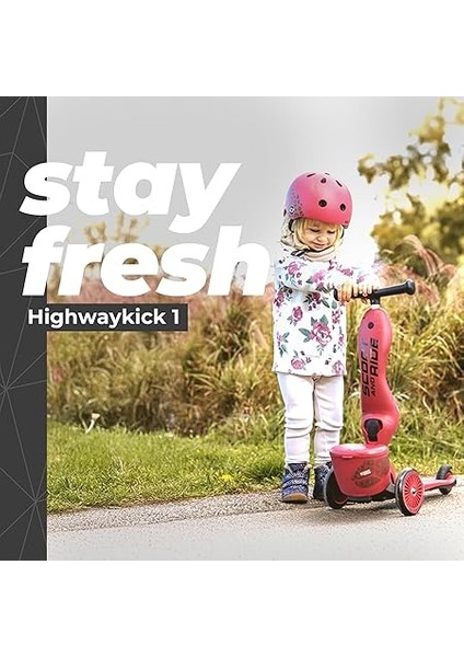 &amp; Ride Highwaykick 1 Lifestyle Wildcat – Çocuklar Için 2'si 1 Arada Denge Bisikleti ve Scooter (1 – 5 Yaş), Depolama Alanlı, Yüksekliği Ayarlanabilir, Emniyet Pedi, 50 Kg'a Kadar, Tasarım modelleri