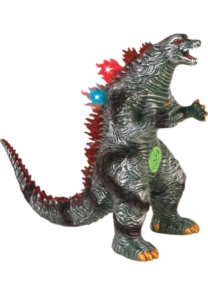 Gerçek Görünümlü Özel Dokulu Kükreyen Işıklı Godzilla & Kong Giant Godzilla Ejderha Figür Oyuncak Y fiyatları