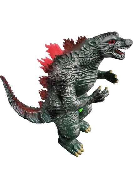Gerçek Görünümlü Özel Dokulu Kükreyen Işıklı Godzilla & Kong Giant Godzilla Ejderha Figür Oyuncak Y indirimleri