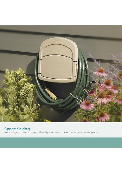 CPLDHH15000 Deluxe Bahçe Hangout 150 Ayak Kapasiteli ve Kapalı Depolama Bölmesi, DHH150 Hortum Askısı, Boyutsuz, Açık Boz Kahverengi modelleri