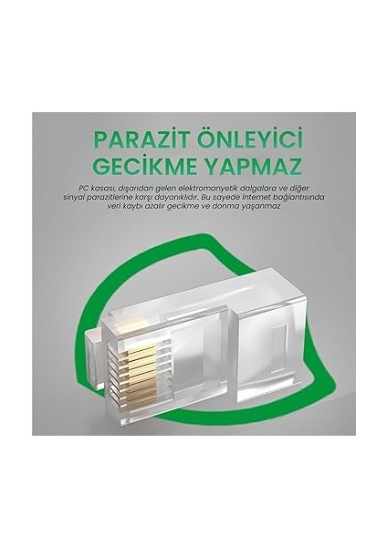 CAT5E RJ45 Jack Ethernet Konnektörü Altın Kaplama 100 Adet fırsatları